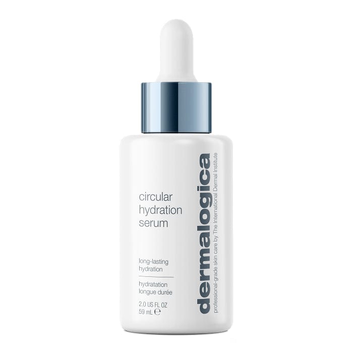 Das mit Hyaluronsäure angereicherte Dermalogica Circular Hydration Serum ist in einer 59 ml großen weißen Flasche mit silbernem Tropfverschluss erhältlich. Es spendet langanhaltende Feuchtigkeit und unterstützt den natürlichen Feuchtigkeitszyklus Ihrer Haut.